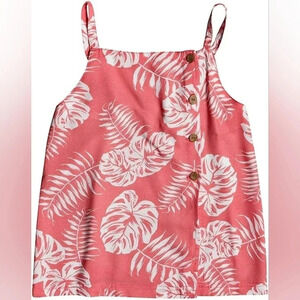 NWT Roxy Girls' Crystalized Tank Top, Color Desert Rose Pure Bico Size 12/L